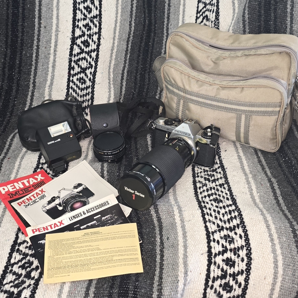 Pentax Black and Silver Film Camera for Photography Enthusiasts